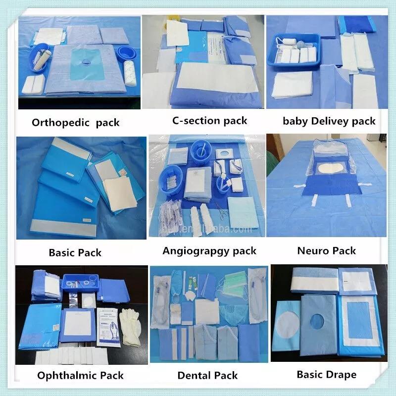 surgical pack, surgical gown, surgical drape